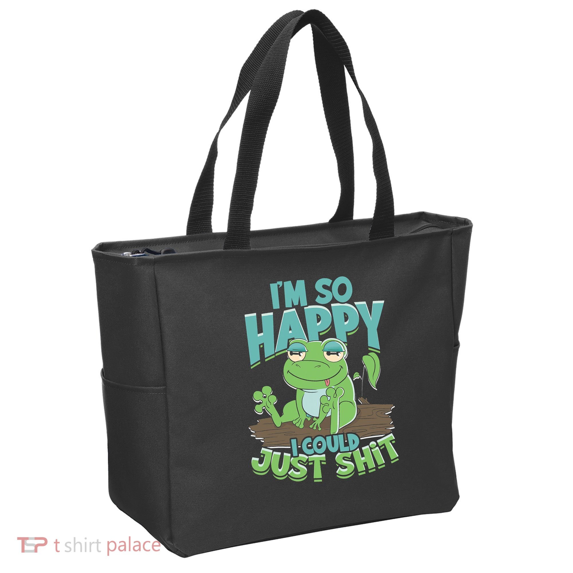 I'm So Happy I Could Just Shit Funny Frog Tote Bag