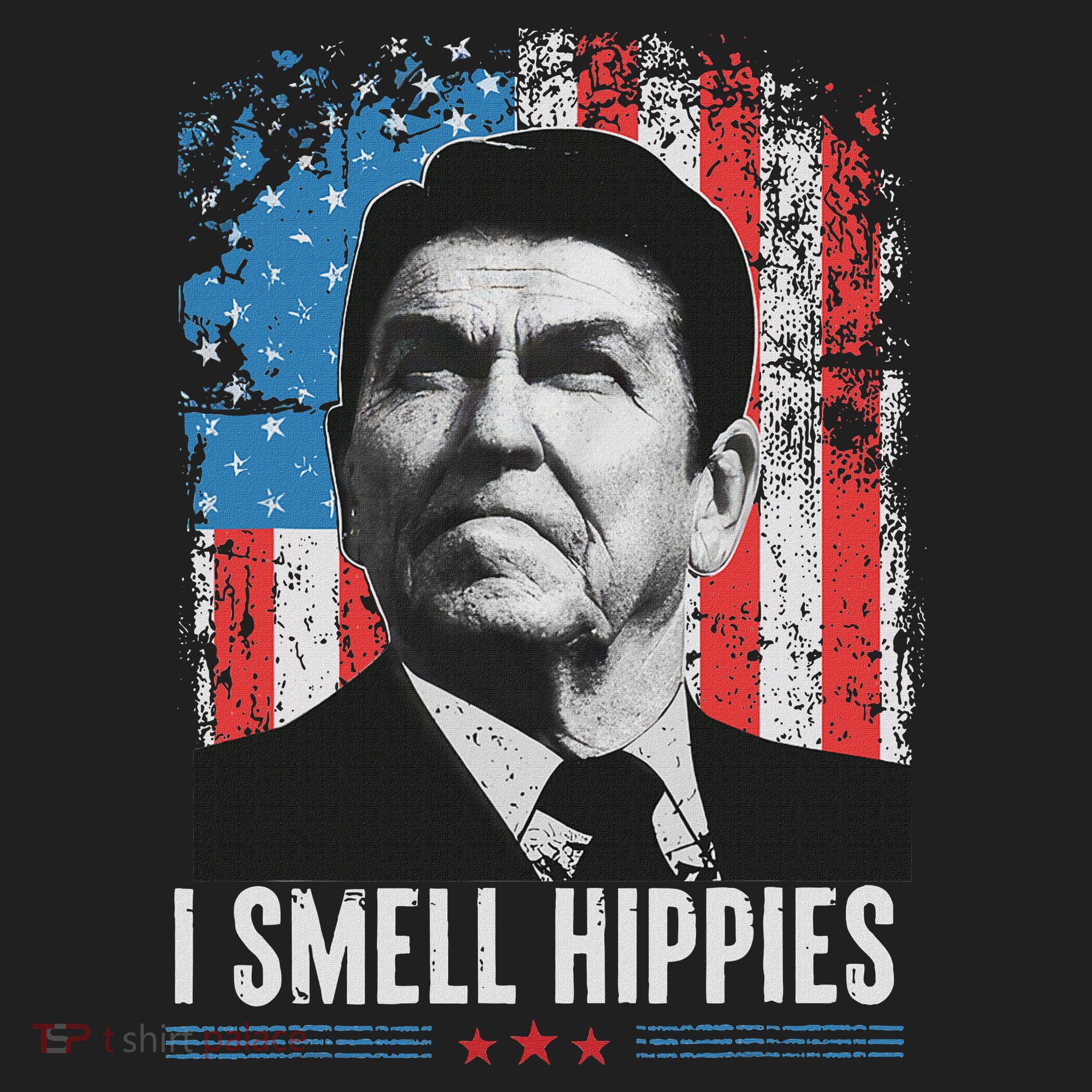 I Smell Hippies Retro American Flag Patriotic 4th Of July Beanie