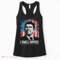 I Smell Hippies Retro American Flag Patriotic 4th Of July Women's Tank Top thumb 0