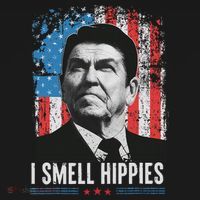 I Smell Hippies Retro American Flag Patriotic 4th Of July Women's T-Shirt thumb 6