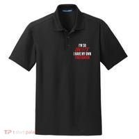 Im So Hot I Have My Own Firefighter Wife Gift Dry Zone Grid Polo thumb 0