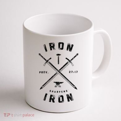 Iron Sharpens Iron Coffee Mug back