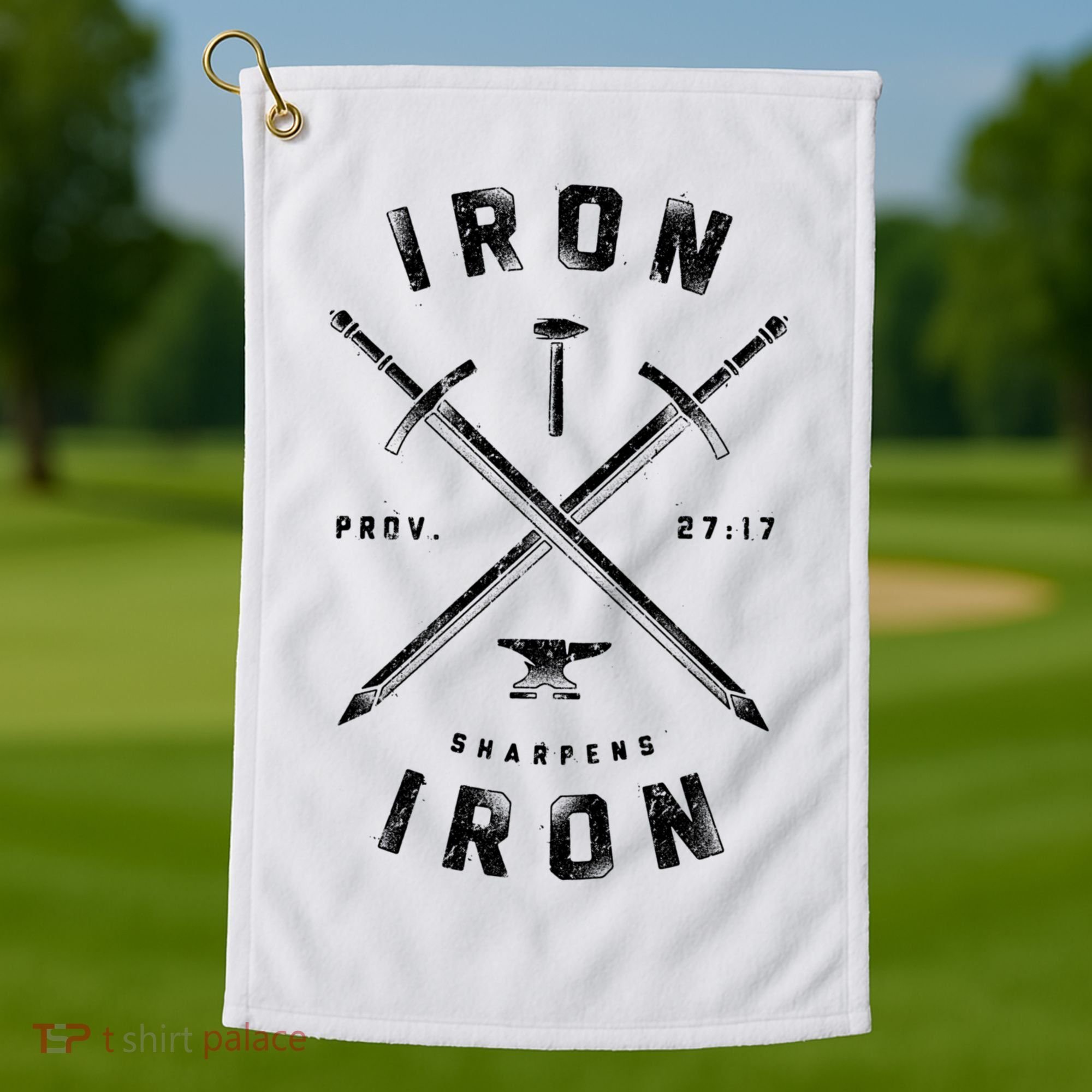 Iron Sharpens Iron Golf Towel