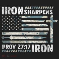 Iron Sharpens Iron Proverbs Bible Verse Christian Women's Sweatshirt thumb 2