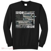 Iron Sharpens Iron Proverbs Bible Verse Christian Sweatshirt thumb 0