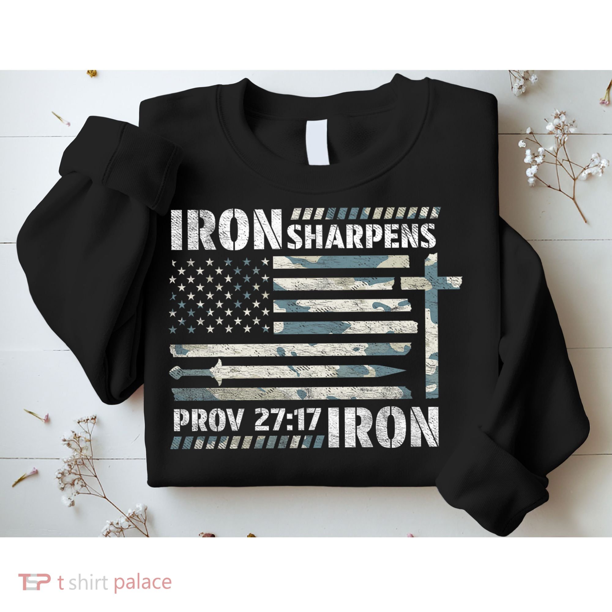 Iron Sharpens Iron Proverbs Bible Verse Christian Sweatshirt