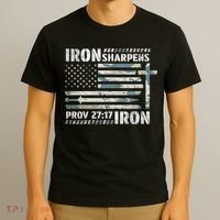Iron Sharpens Iron Proverbs Bible Verse Christian T-Shirt thumb 3