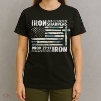 Iron Sharpens Iron Proverbs Bible Verse Christian T-Shirt thumb 4