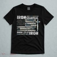 Iron Sharpens Iron Proverbs Bible Verse Christian T-Shirt thumb 5