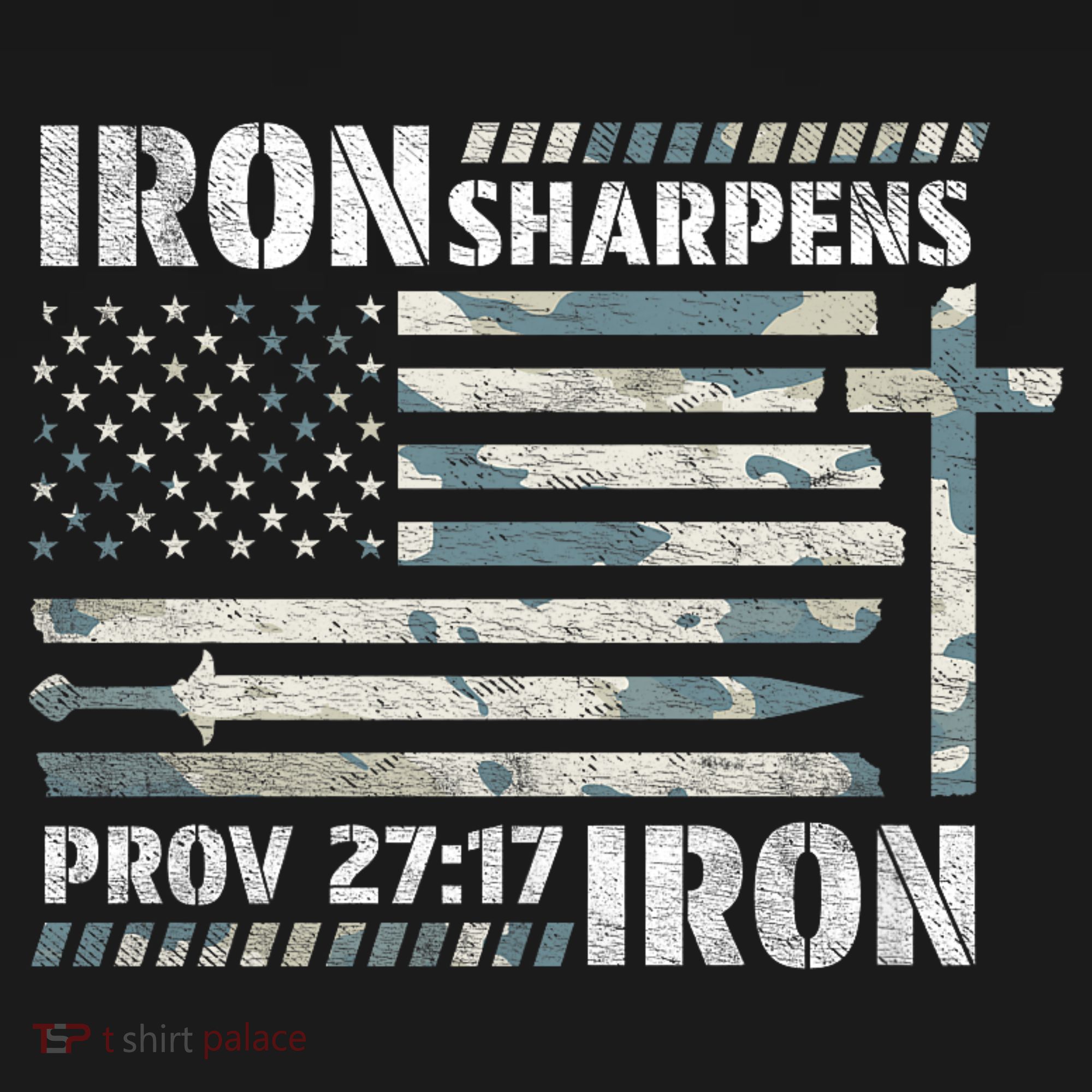 Iron Sharpens Iron Proverbs Bible Verse Christian T-Shirt
