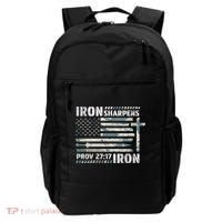 Iron Sharpens Iron Proverbs Bible Verse Christian Backpack thumb 0