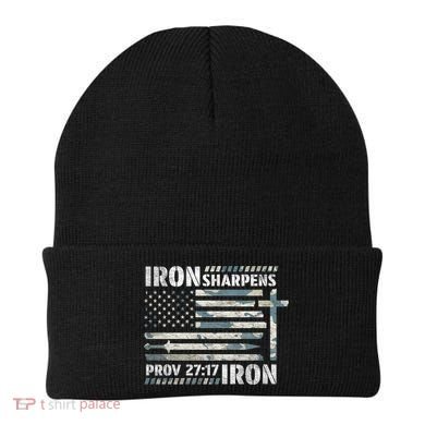 Iron Sharpens Iron Proverbs Bible Verse Christian Beanie