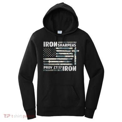 Iron Sharpens Iron Proverbs Bible Verse Christian Women's Hoodie