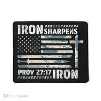 Iron Sharpens Iron Proverbs Bible Verse Christian Mousepad thumb 0