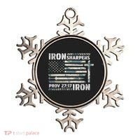 Iron Sharpens Iron Proverbs Bible Verse Christian Ornament thumb 0