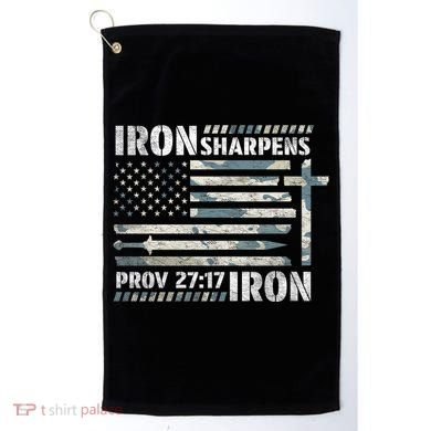 Iron Sharpens Iron Proverbs Bible Verse Christian Golf Towel