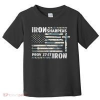 Iron Sharpens Iron Proverbs Bible Verse Christian Toddler T-Shirt thumb 0
