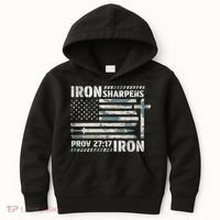 Iron Sharpens Iron Proverbs Bible Verse Christian Kids Hoodie thumb 0