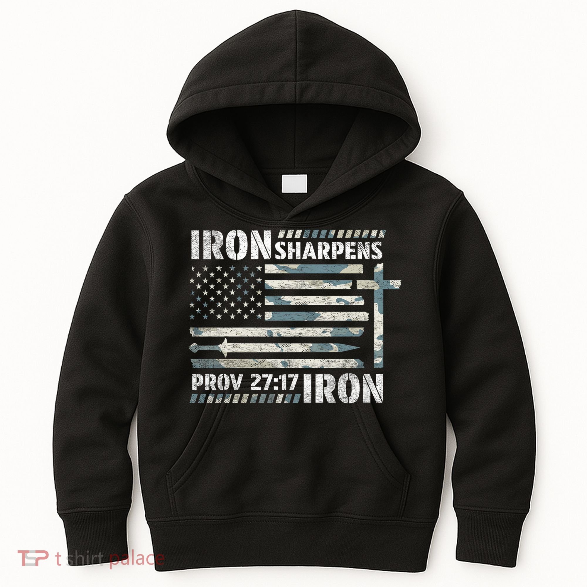 Iron Sharpens Iron Proverbs Bible Verse Christian Kids Hoodie