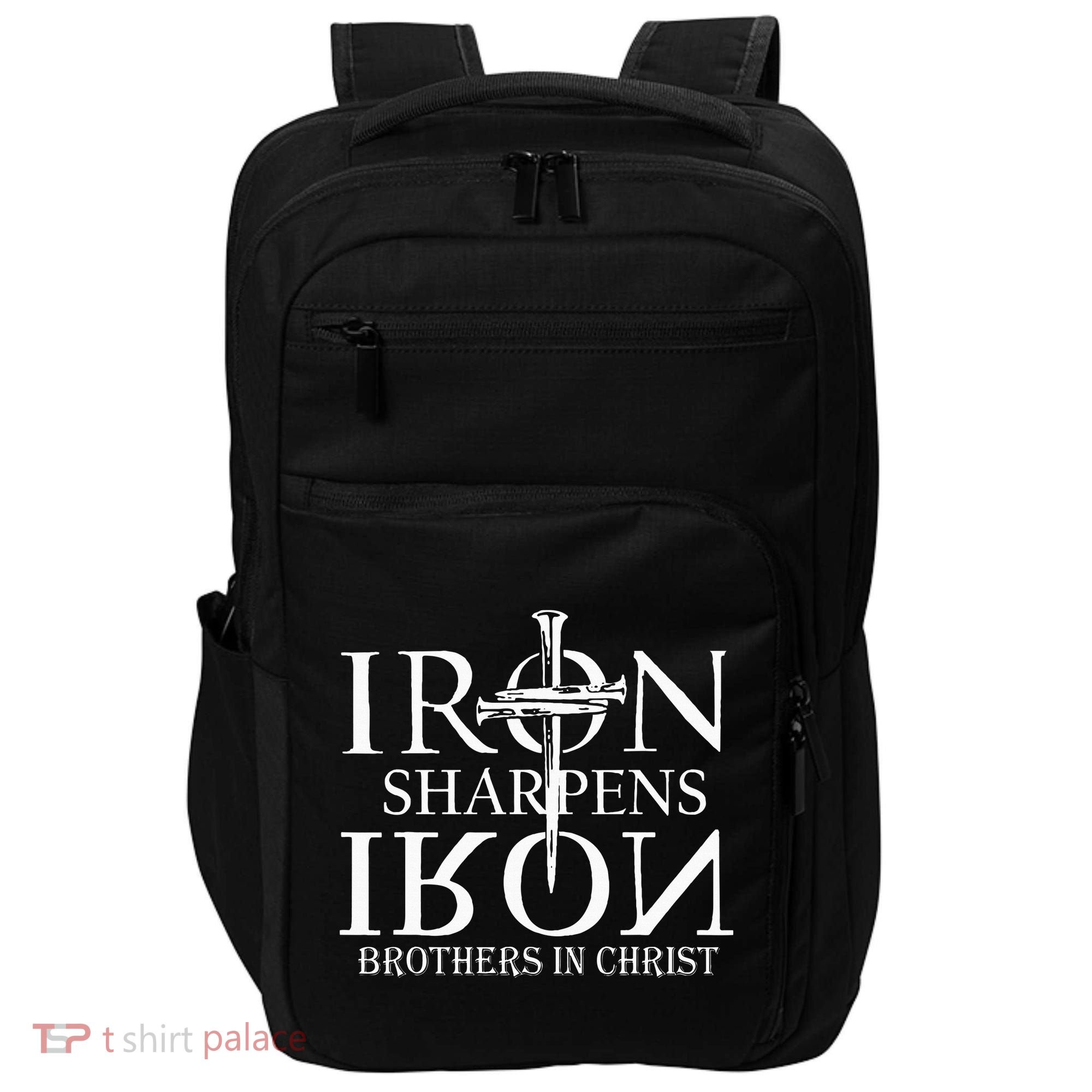 Iron Sharpens Iron Brothers In Christ Impact Tech Backpack