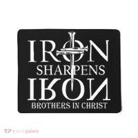 Iron Sharpens Iron Brothers In Christ Mousepad thumb 0