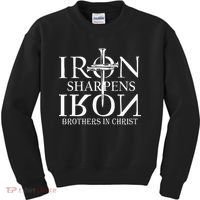 Iron Sharpens Iron Brothers In Christ Kids Sweatshirt thumb 0