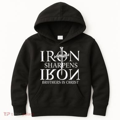 Iron Sharpens Iron Brothers In Christ Kids Hoodie