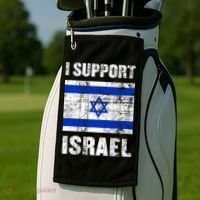 I Support Israel We Stand With Israel I Stand With Israel Golf Towel thumb 2