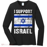 I Support Israel We Stand With Israel I Stand With Israel Women's Long Sleeve Shirt thumb 0
