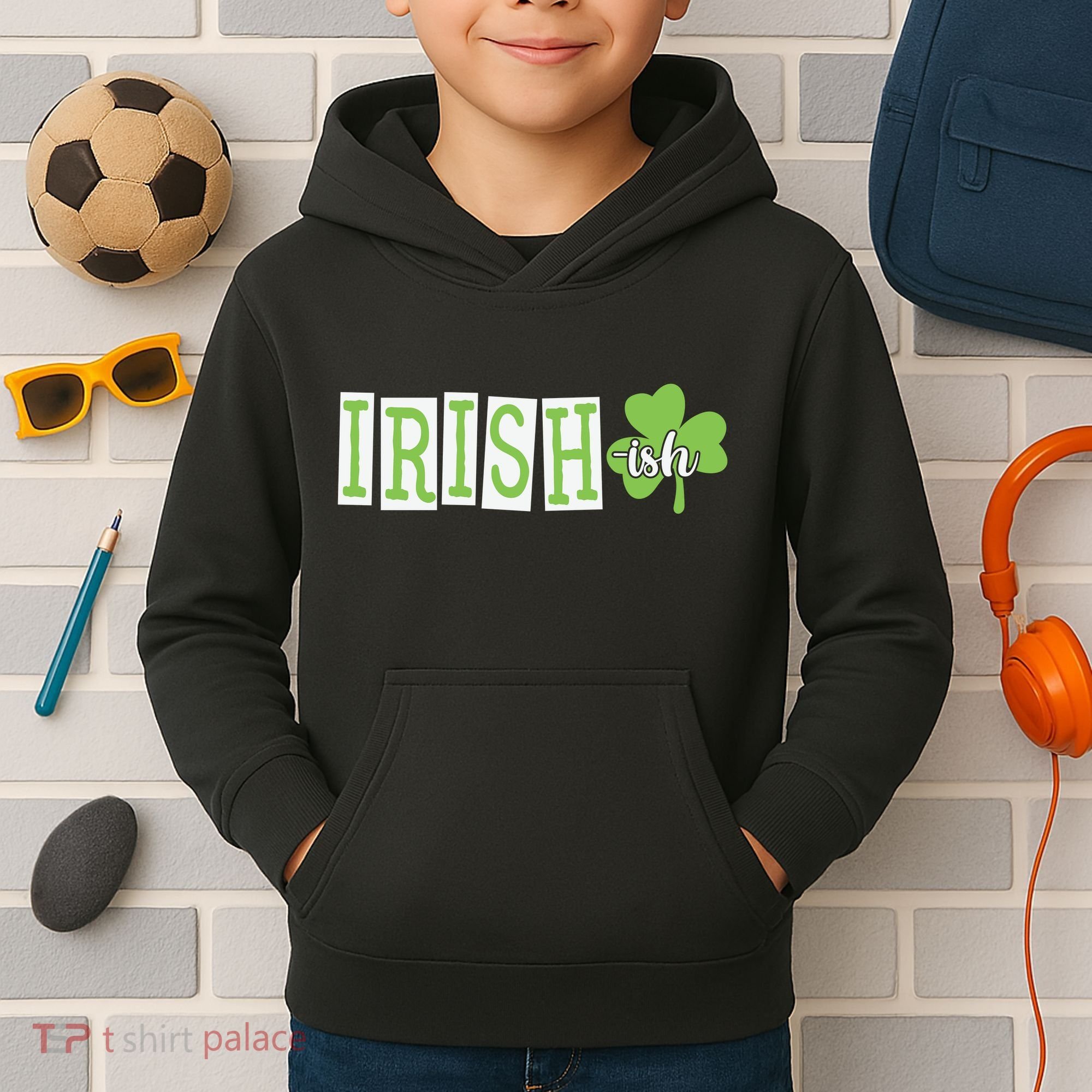 Irish Shamrock Irishish Kids Hoodie