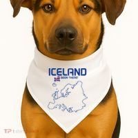 Iceland Souvenir USA-Made Doggie Bandana thumb 1
