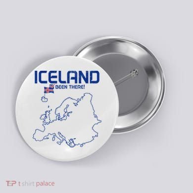 Iceland Souvenir Button