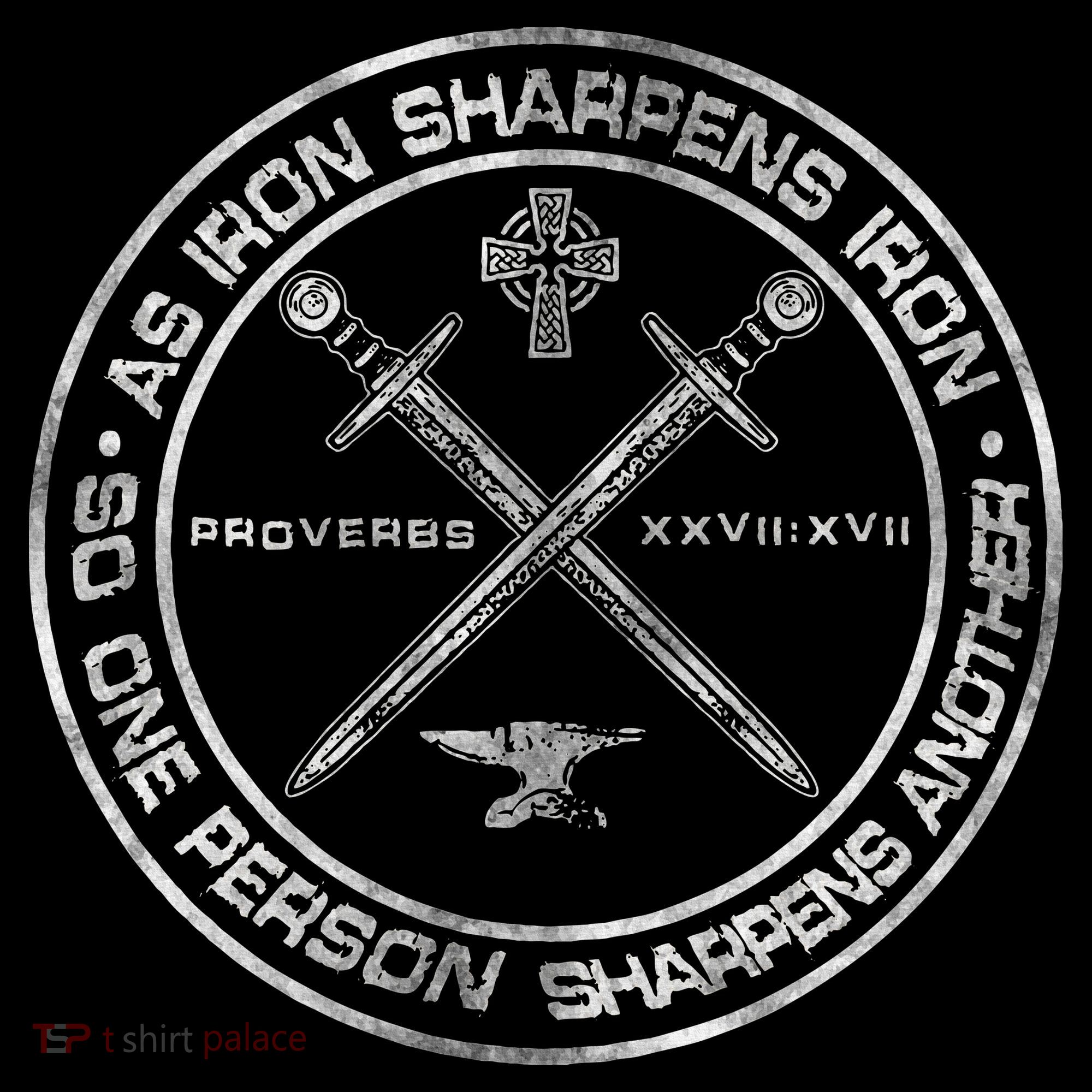 Iron Sharpens Iron Proverbs 2717 Christian Quote Coffee Mug
