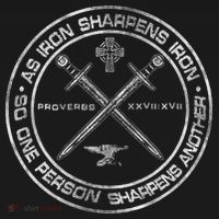 Iron Sharpens Iron Proverbs 2717 Christian Quote Polo thumb 3