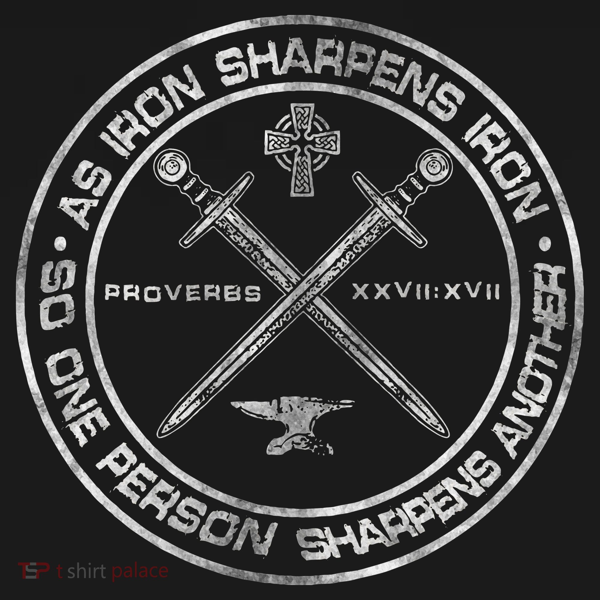 Iron Sharpens Iron Proverbs 2717 Christian Quote Polo