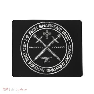 Iron Sharpens Iron Proverbs 2717 Christian Quote Mousepad