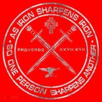 Iron Sharpens Iron Proverbs 2717 Christian Quote Santa Hat thumb 1