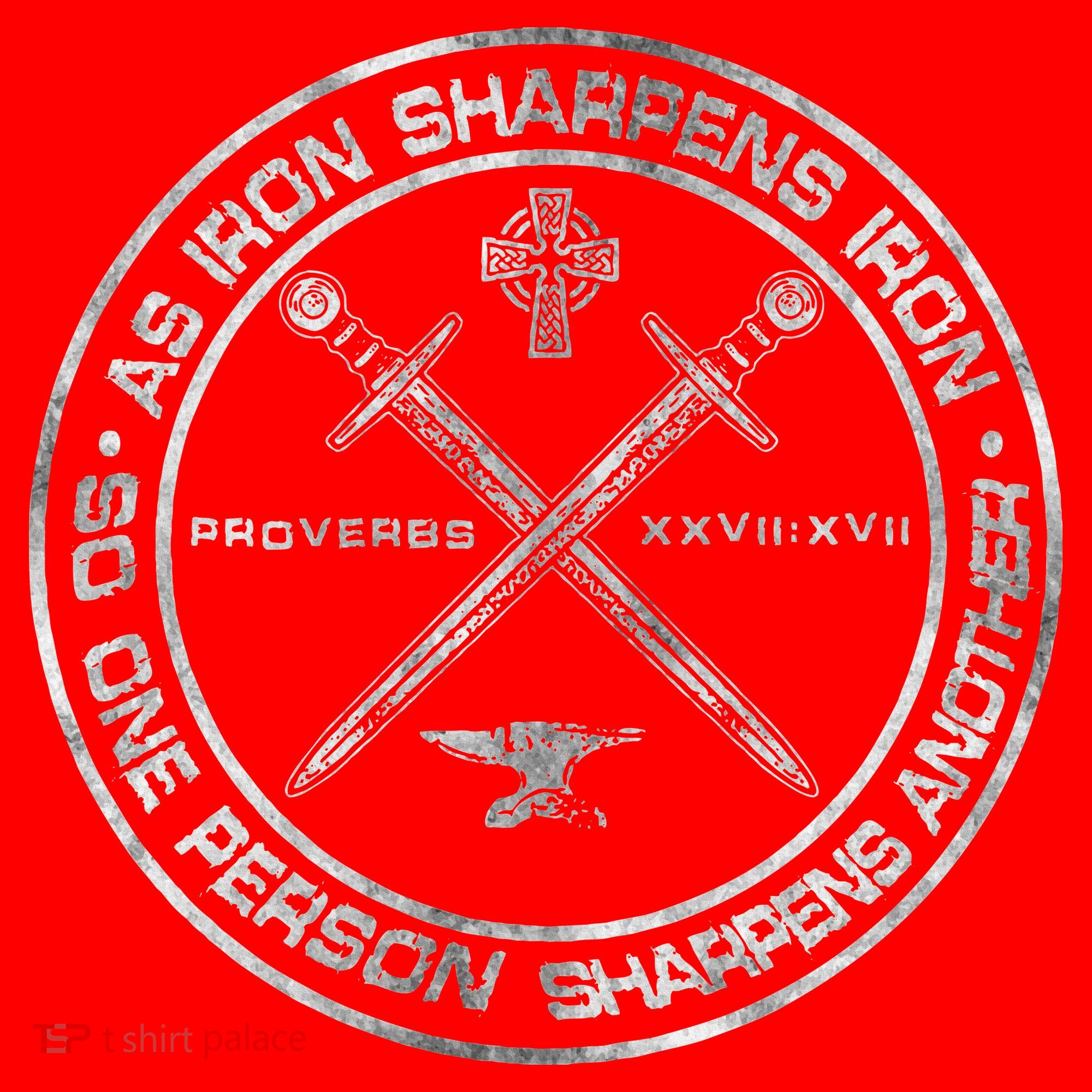 Iron Sharpens Iron Proverbs 2717 Christian Quote Santa Hat