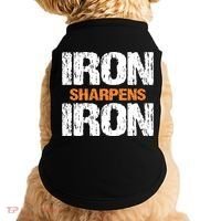 Iron Sharpens Iron Funny Christian Doggie Tank thumb 0