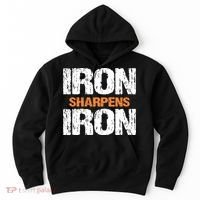 Iron Sharpens Iron Funny Christian Hoodie thumb 0