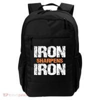Iron Sharpens Iron Funny Christian Backpack thumb 0