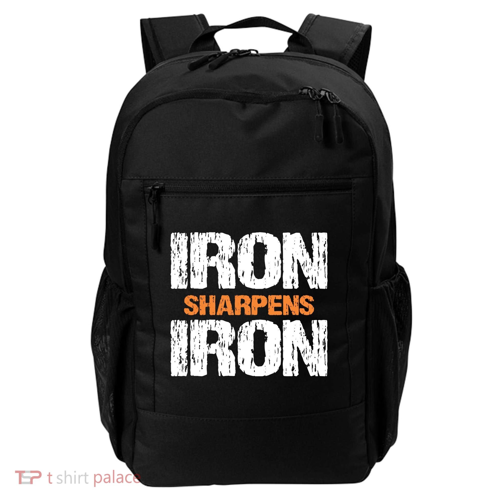 Iron Sharpens Iron Funny Christian Backpack