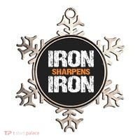 Iron Sharpens Iron Funny Christian Ornament thumb 0