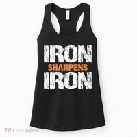 Iron Sharpens Iron Funny Christian Women's Tank Top thumb 0