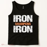Iron Sharpens Iron Funny Christian Tank Top thumb 2
