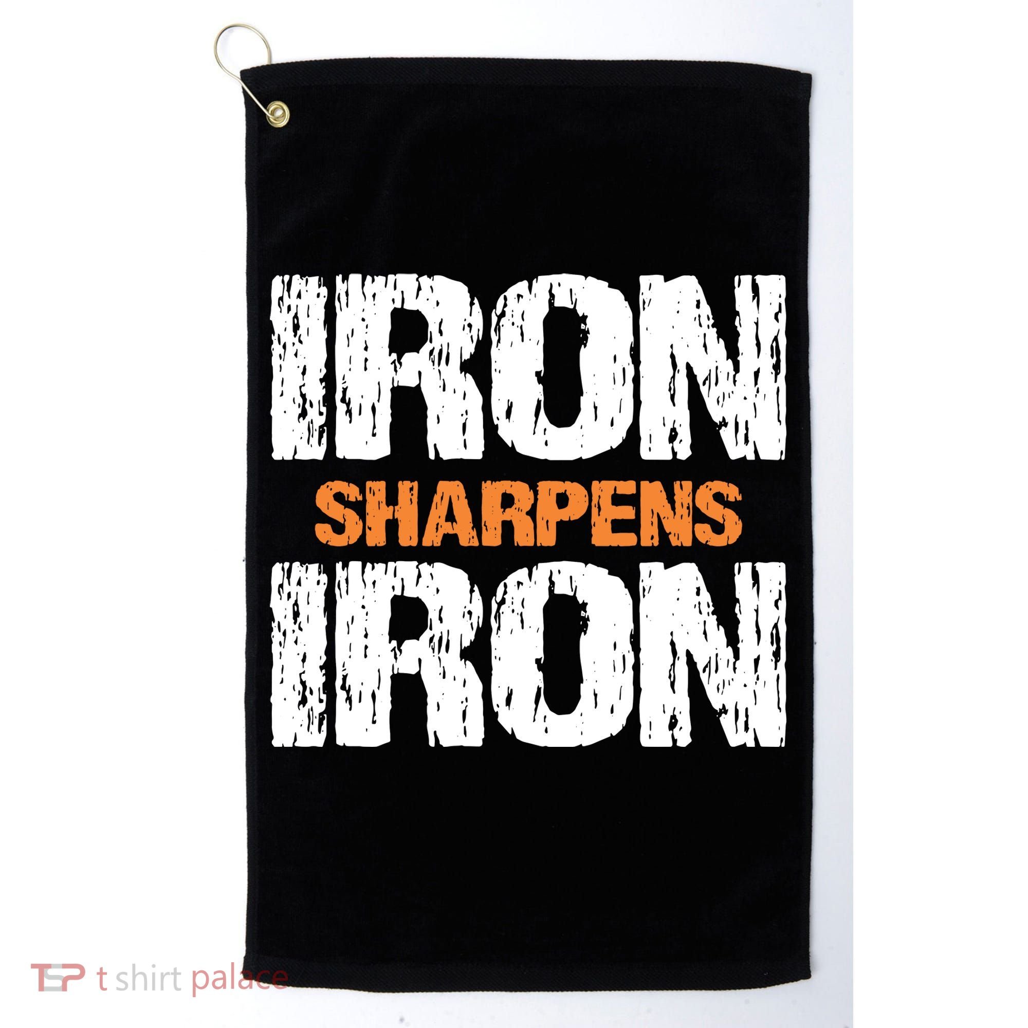 Iron Sharpens Iron Funny Christian Golf Towel