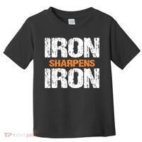 Iron Sharpens Iron Funny Christian Toddler T-Shirt thumb 0