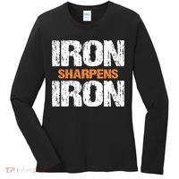 Iron Sharpens Iron Funny Christian Women's Long Sleeve Shirt thumb 0