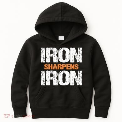 Iron Sharpens Iron Funny Christian Kids Hoodie
