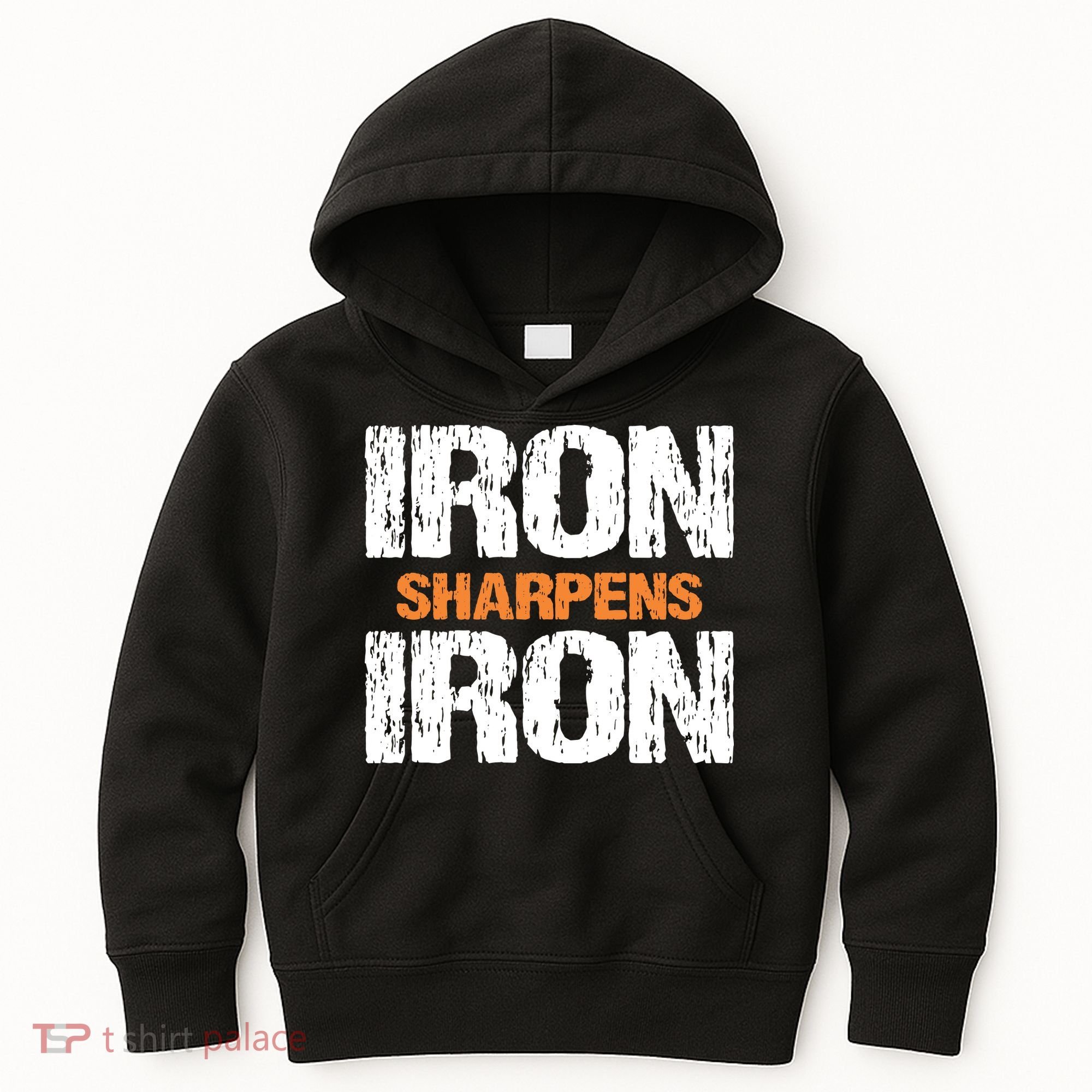 Iron Sharpens Iron Funny Christian Kids Hoodie
